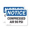 Signmission Compressed Air 90 PSI, 7 in W x Rectangle, Vinyl Decal OS-2PACK-NS-D-57-L-10741 - alternate 1